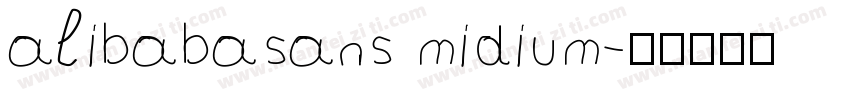 alibabasans midium字体转换